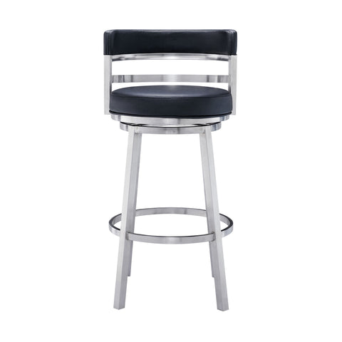 Madrid - Swivel Stainless Steel Bar Stool - Premium Counter Height (24"-27") from Armen Living - Just $415! Shop now at brett interiors