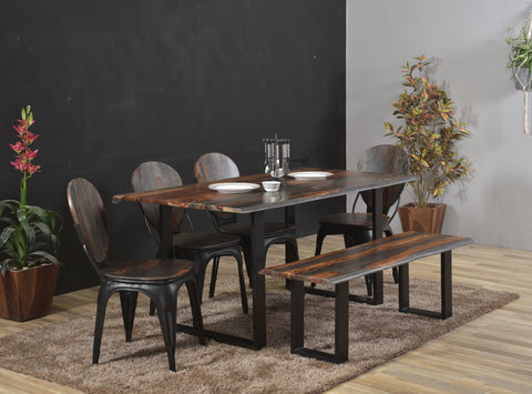 Sierra II - Dining Table - Brown / Black Powder Coat Finish - Premium Dining Tables from Coast2Coast Home - Just $2062.50! Shop now at brett interiors