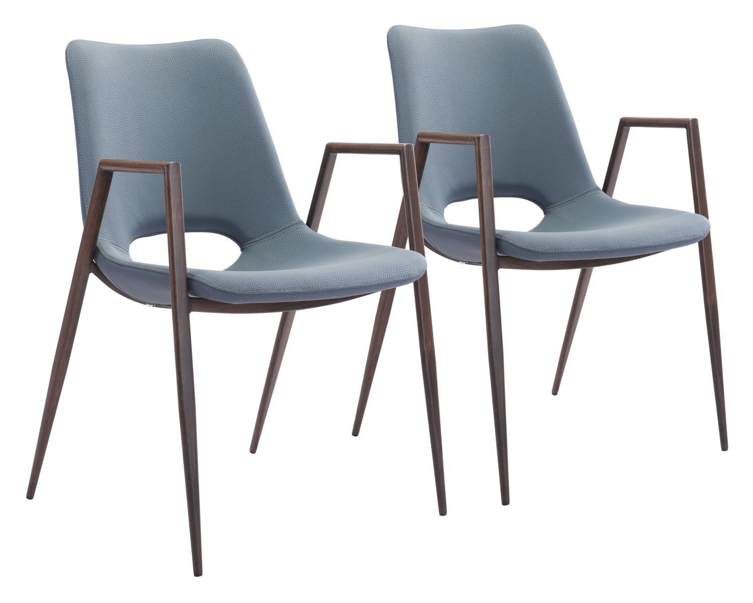 Desi - Dining Chair (Set of 2) Walnut Legs - Premium Chair Sets from Zuo Modern - Just $1400! Shop now at brett interiors