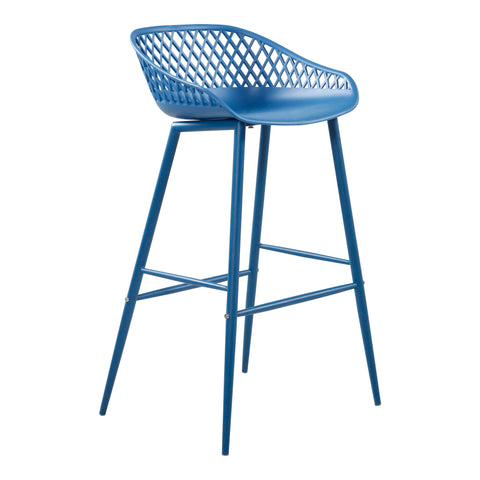 Piazza - Outdoor Barstool Barstool (Set of 2) - Blue - Premium Chair Sets from Moe's Home Collection - Just $497.50! Shop now at brett interiors