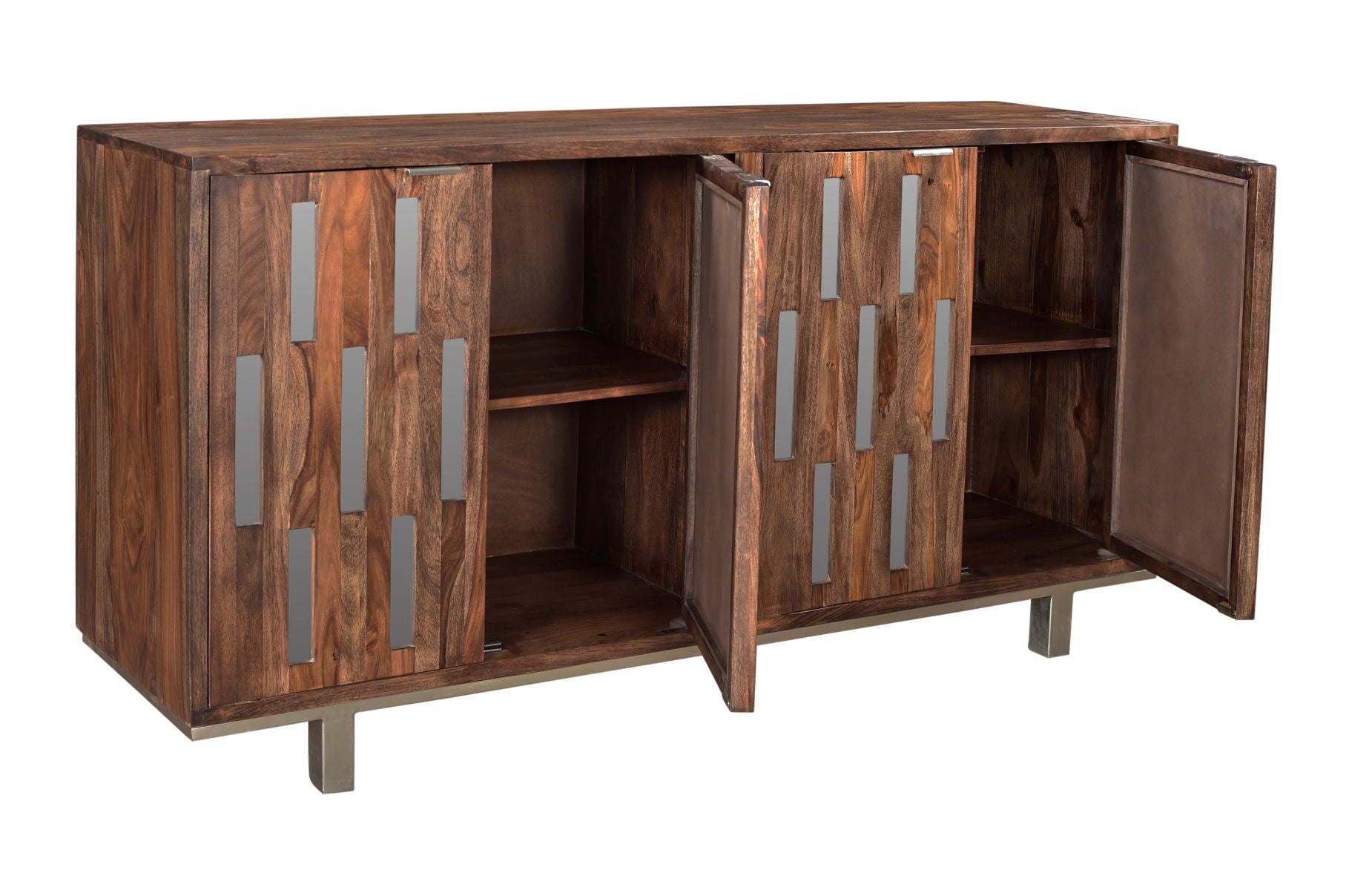 Brownstone - Four Door Credenza - Nut Brown - Premium Credenzas from Coast2Coast Home - Just $3712.50! Shop now at brett interiors