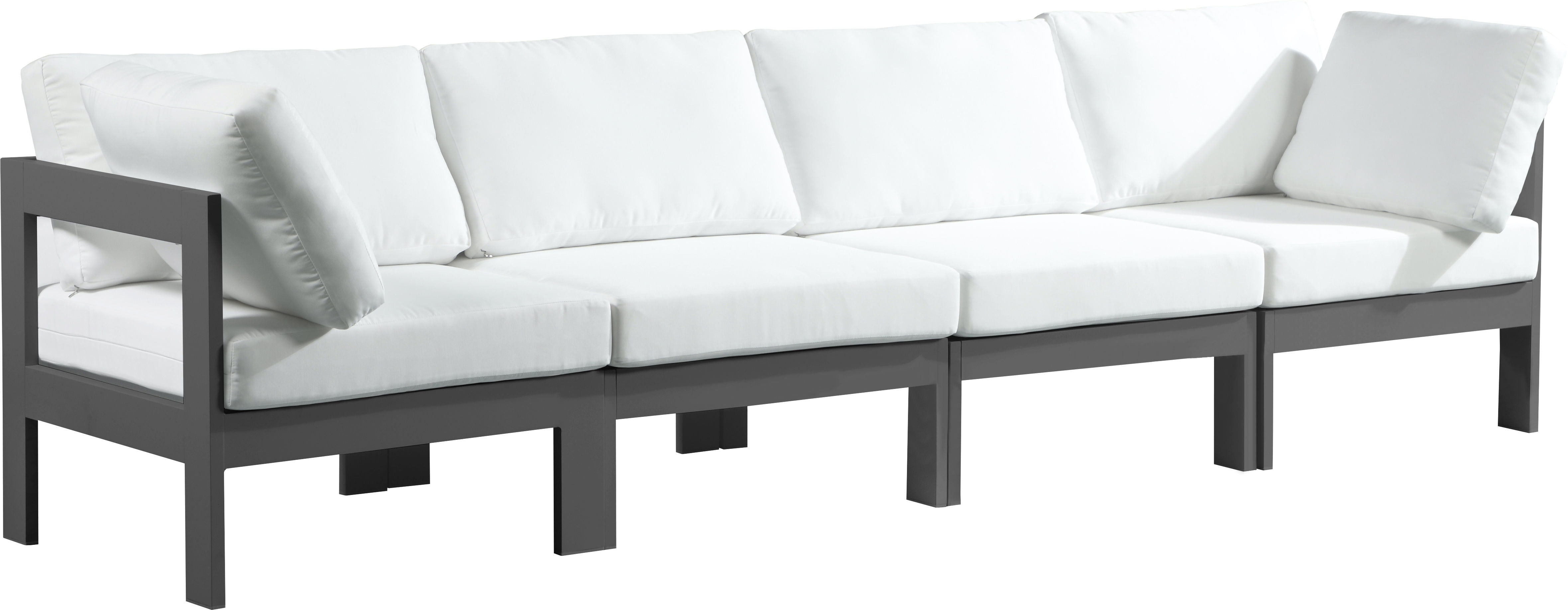 Nizuc - Outdoor Patio Modular Sofa - Metal - Premium Sofas from Meridian Furniture - Just $3650! Shop now at brett interiors