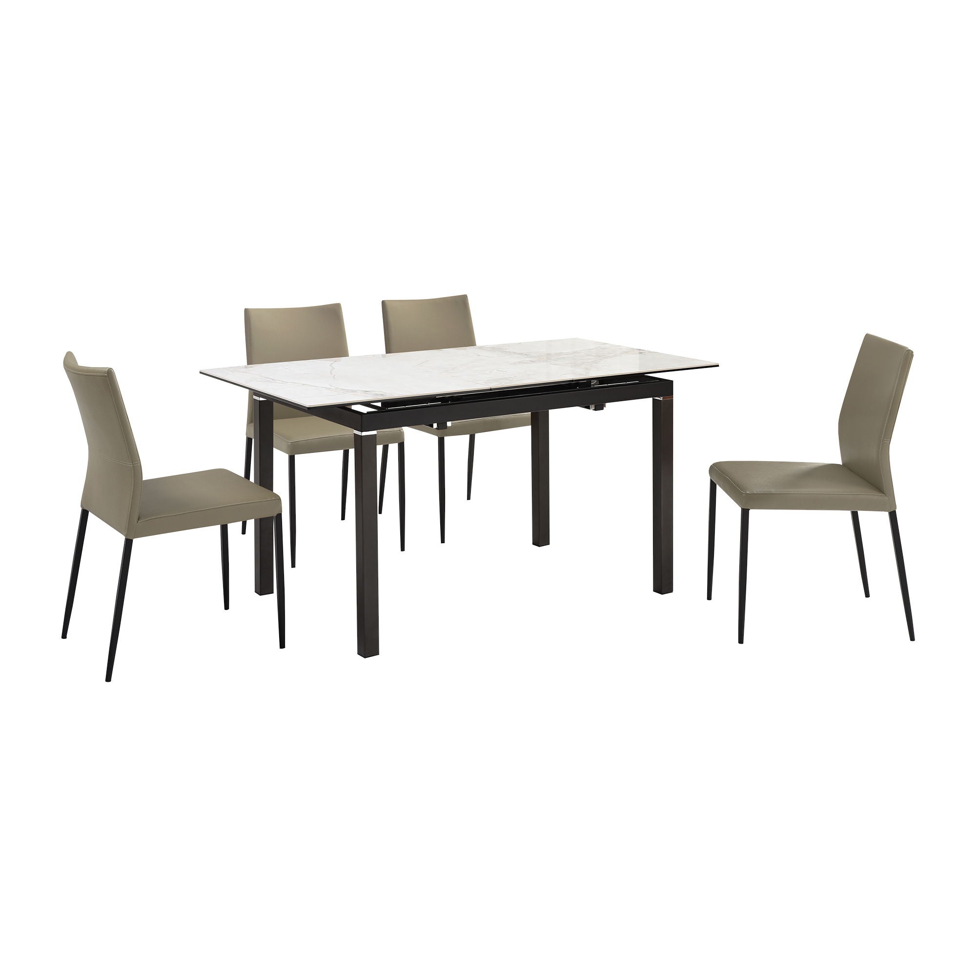 Giana Kash - Extendable Dining Set - Premium 5 Piece Dining Room Sets from Armen Living - Just $2187.50! Shop now at brett interiors