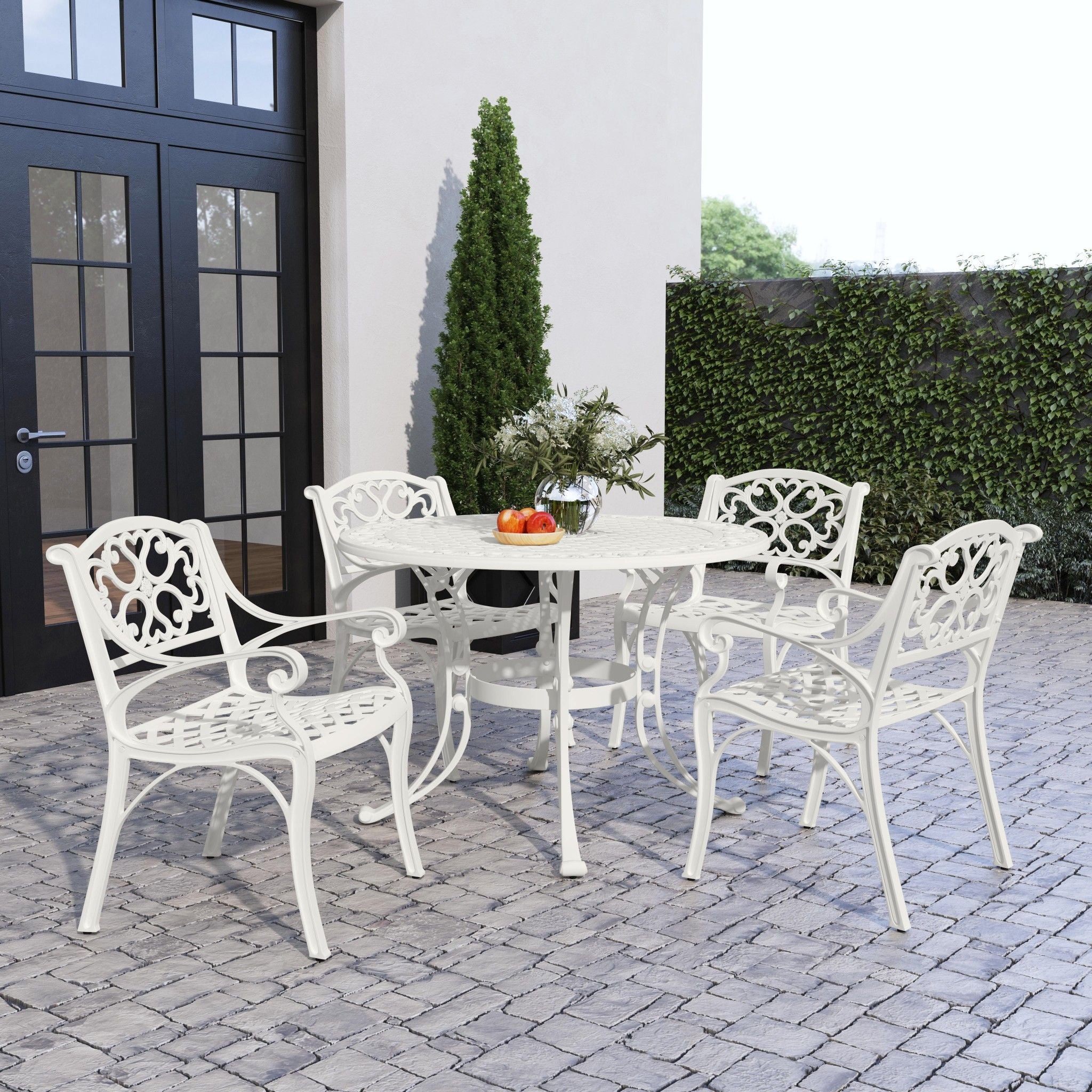 Sanibel - 42" Metal Outdoor Dining Set - Premium 5 Piece Outdoor Sets from Homestyles - Just $2562.48! Shop now at brett interiors