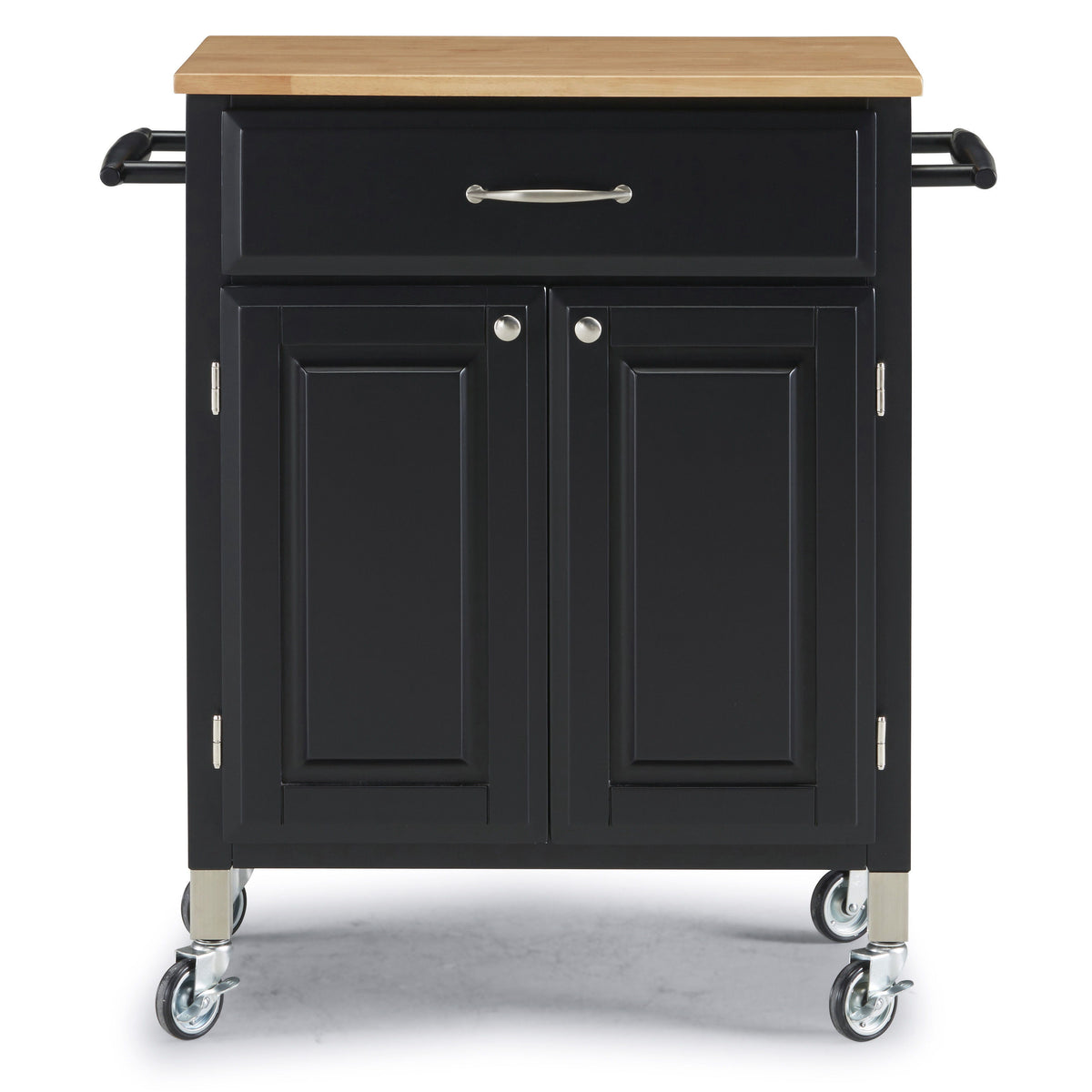 Blanche - Kitchen Cart With Solid Wood Top - Black - 36" - Premium Islands & Carts from Homestyles - Just $624.98! Shop now at brett interiors