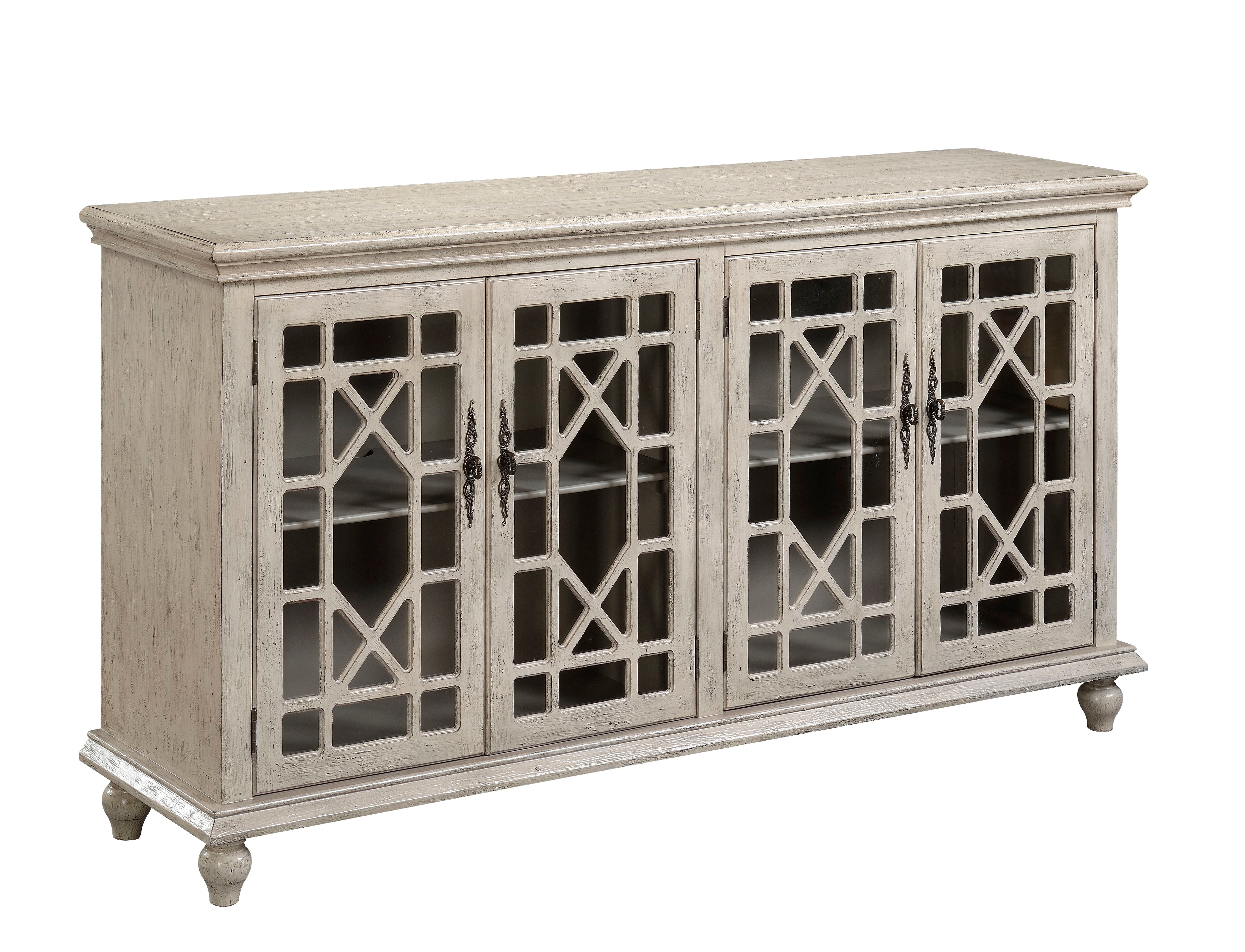 Spencer - Four Door Credenza - Millstone Texture Ivory - Premium Credenzas from Coast2Coast Home - Just $4125! Shop now at brett interiors