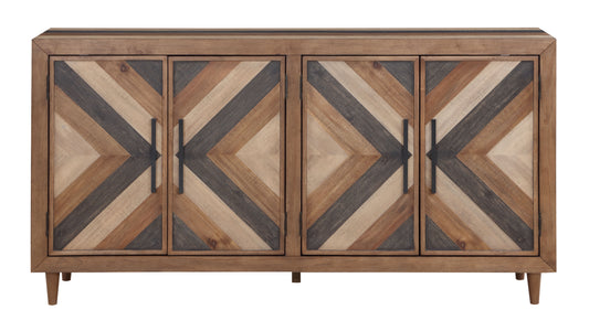 Wellington - Four Door Credenza - Browns / Black - Premium Credenzas from Coast2Coast Home - Just $4125! Shop now at brett interiors