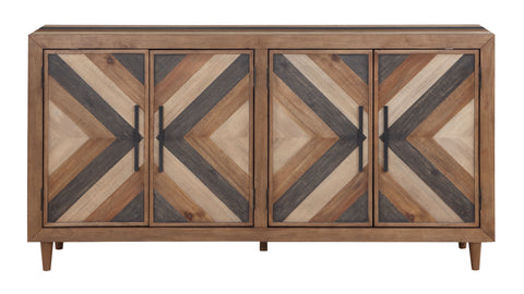 Wellington - Four Door Credenza - Browns / Black - Premium Credenzas from Coast2Coast Home - Just $4125! Shop now at brett interiors