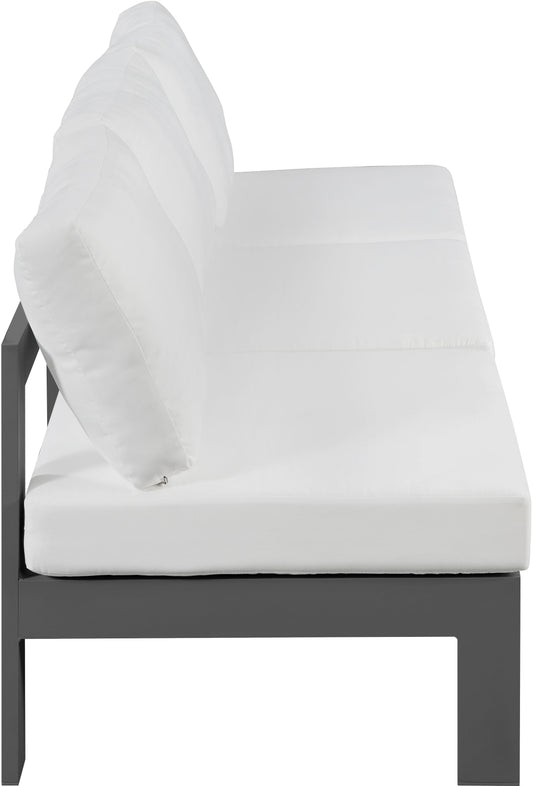 Nizuc - Outdoor Patio Modular Sofa 3 Seats - White - Modern & Contemporary - Premium Sofas from Meridian Furniture - Just $2587.50! Shop now at brett interiors