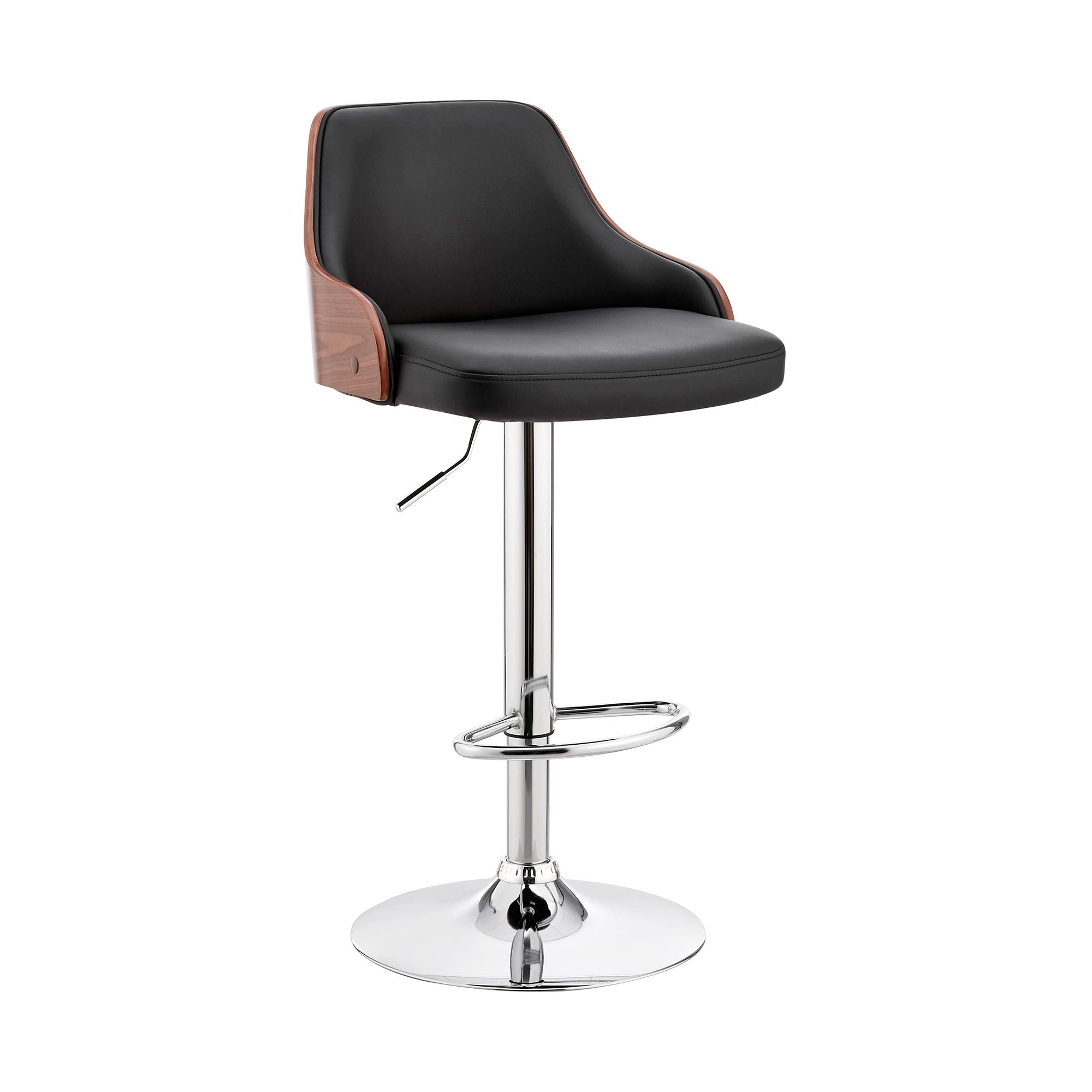 Asher - Adjustable Bar Stool - Premium Adjustable Height from Armen Living - Just $200! Shop now at brett interiors