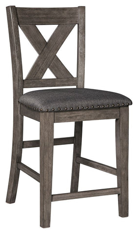 Caitbrook - Gray - Upholstered Barstool (Set of 2) - Premium Stool Sets from Signature Design by Ashley® - Just $265.65! Shop now at brett interiors