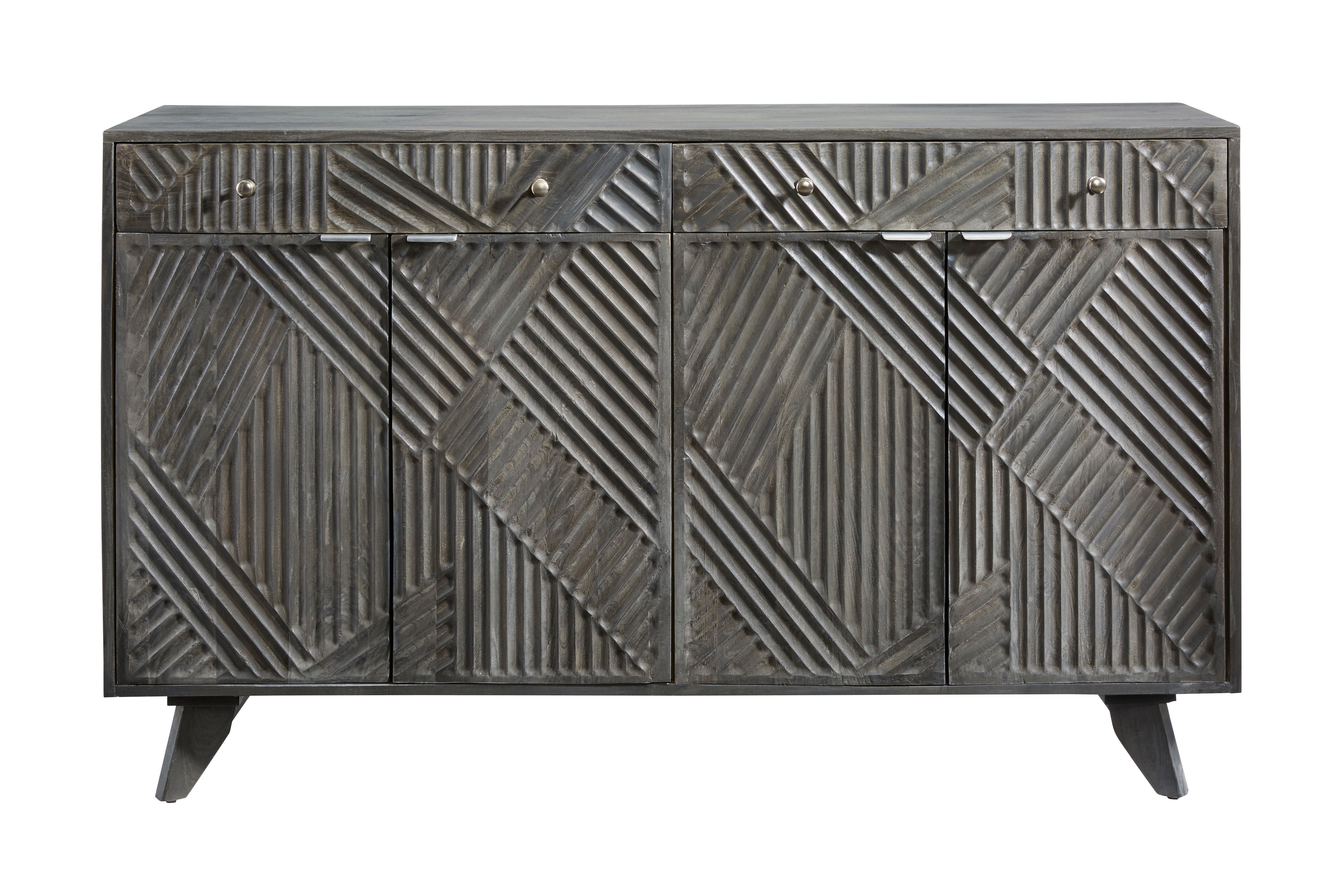 Horton - Four Door Two Drawer Credenza - Gray - Premium Credenzas from Coast2Coast Home - Just $4125! Shop now at brett interiors