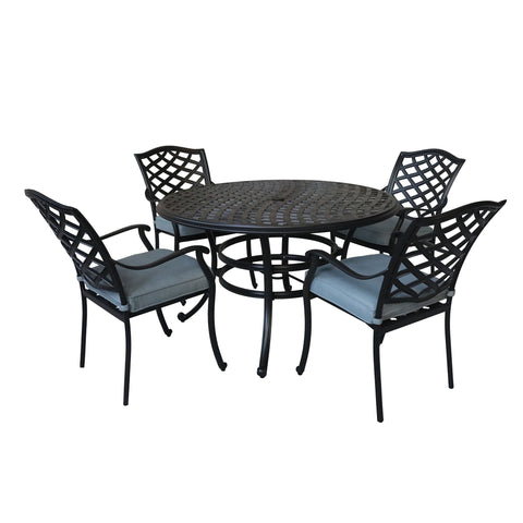 Aluminum Round Dining Set - Premium 5 Piece Outdoor Sets from Gather Craft - Just $2117! Shop now at brett interiors