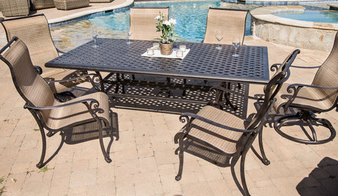 7 Piece Dining Set - Antique Bronze - Premium 7 Piece Outdoor Sets from Gather Craft - Just $4136! Shop now at brett interiors