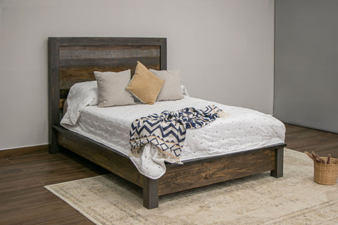 Blacksmith - Full Platform Bed - Truffle Brown / Oil Black - Premium Platform Beds from International Furniture Direct - Just $1000! Shop now at brett interiors