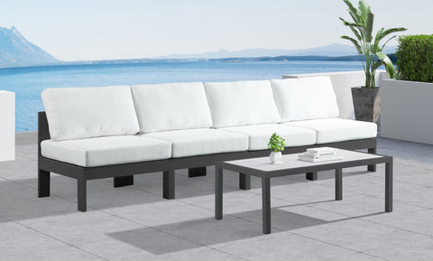 Nizuc - Outdoor Patio Modular Sofa 4 Seats - White - Modern & Contemporary - Premium Sofas from Meridian Furniture - Just $3450! Shop now at brett interiors