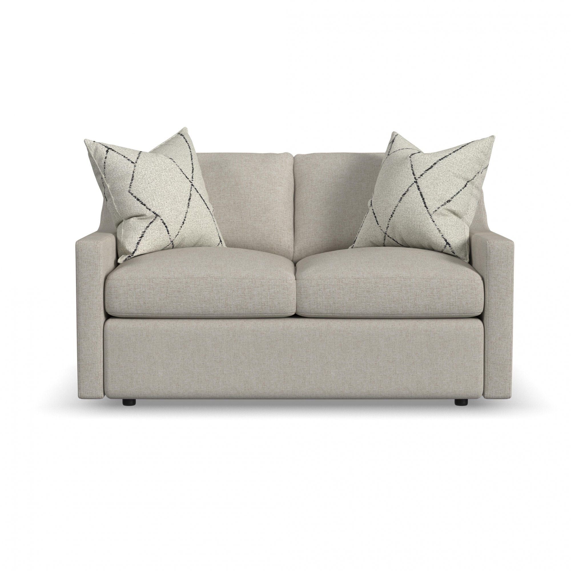 Sky - Upholstered Loveseat - Pearl Silver - Premium Stationary Loveseats from Flexsteel - Just $2000! Shop now at brett interiors