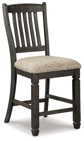 Tyler - Black / Grayish Brown - Upholstered Barstool (Set of 2) - Premium Stool Sets from Ashley Furniture - Just $386.95! Shop now at brett interiors