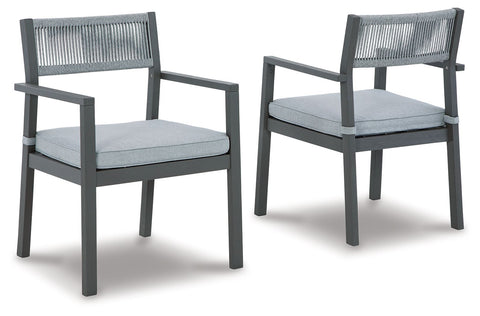 Eden Town - Gray / Light Gray - Arm Chair With Cushion (Set of 2) - Premium Chair Sets from Signature Design by Ashley® - Just $381.15! Shop now at brett interiors