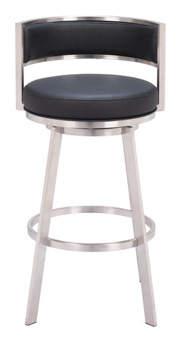 Gimsby - Swivel Barstool - Black - Premium Bar Height (28"-30") from Zuo Modern - Just $900! Shop now at brett interiors