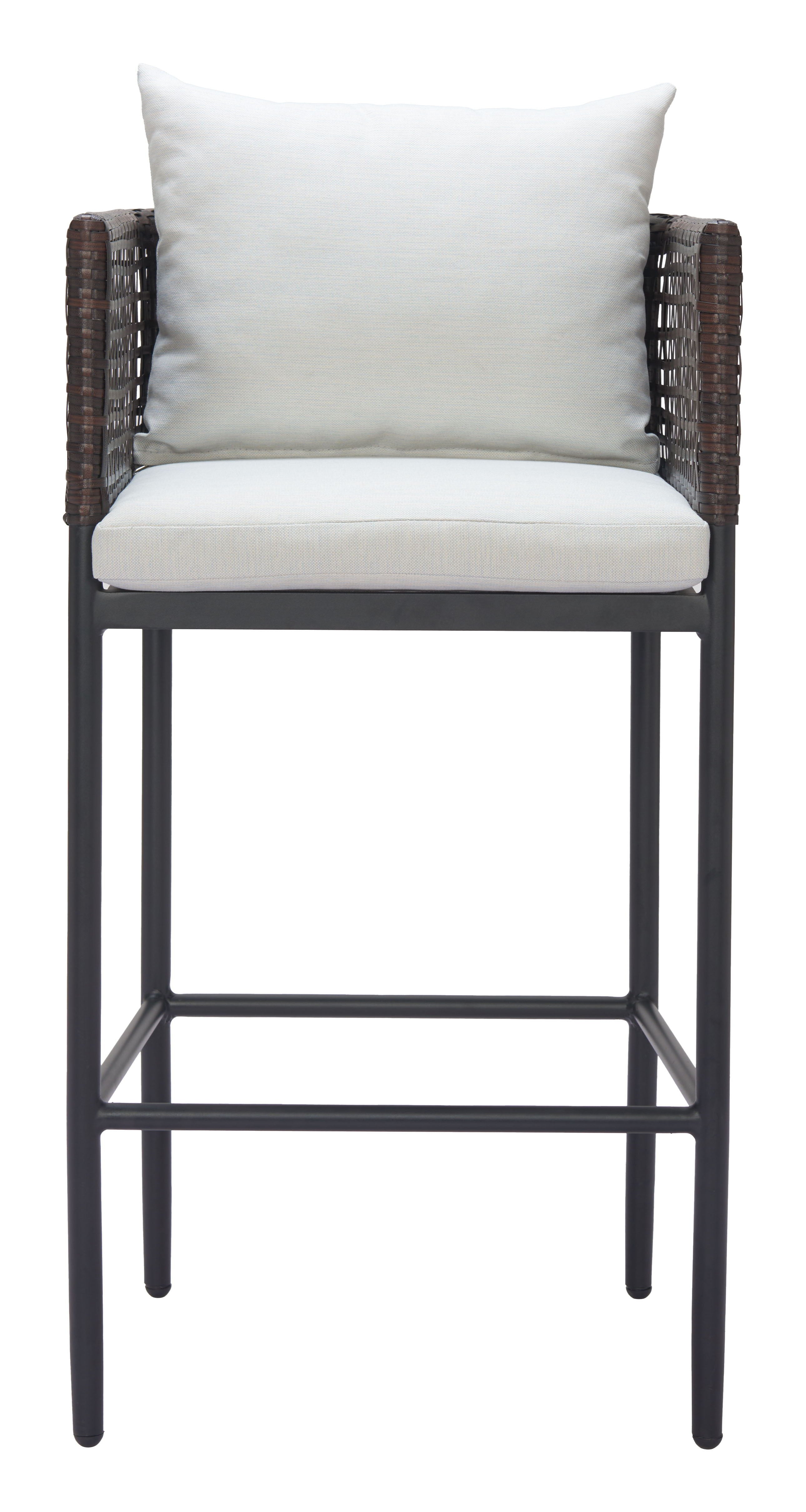 Palm Paradise - Barstool - Gray - Premium Bar Height (28"-30") from Zuo Modern - Just $1050! Shop now at brett interiors