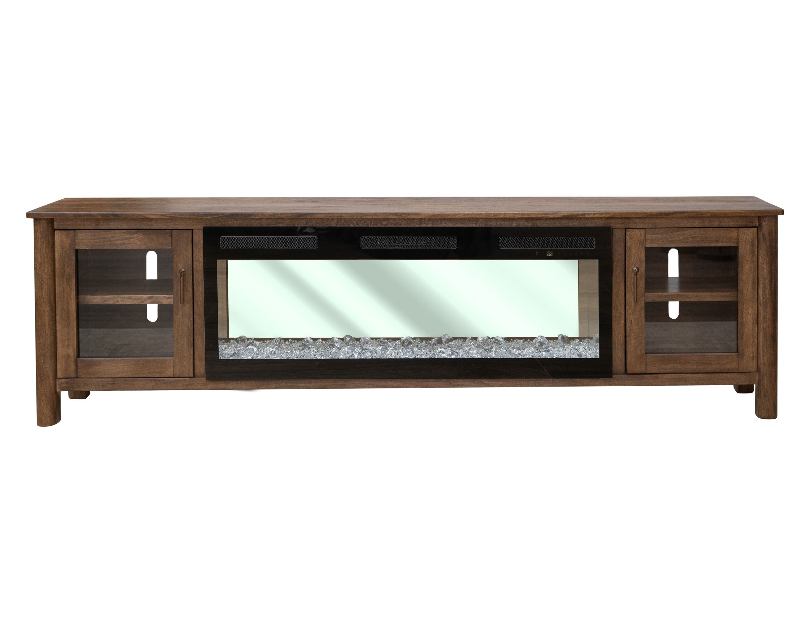 Olimpia - Fireplace - Dark Brown - Premium Fireplaces from International Furniture Direct - Just $2337.50! Shop now at brett interiors