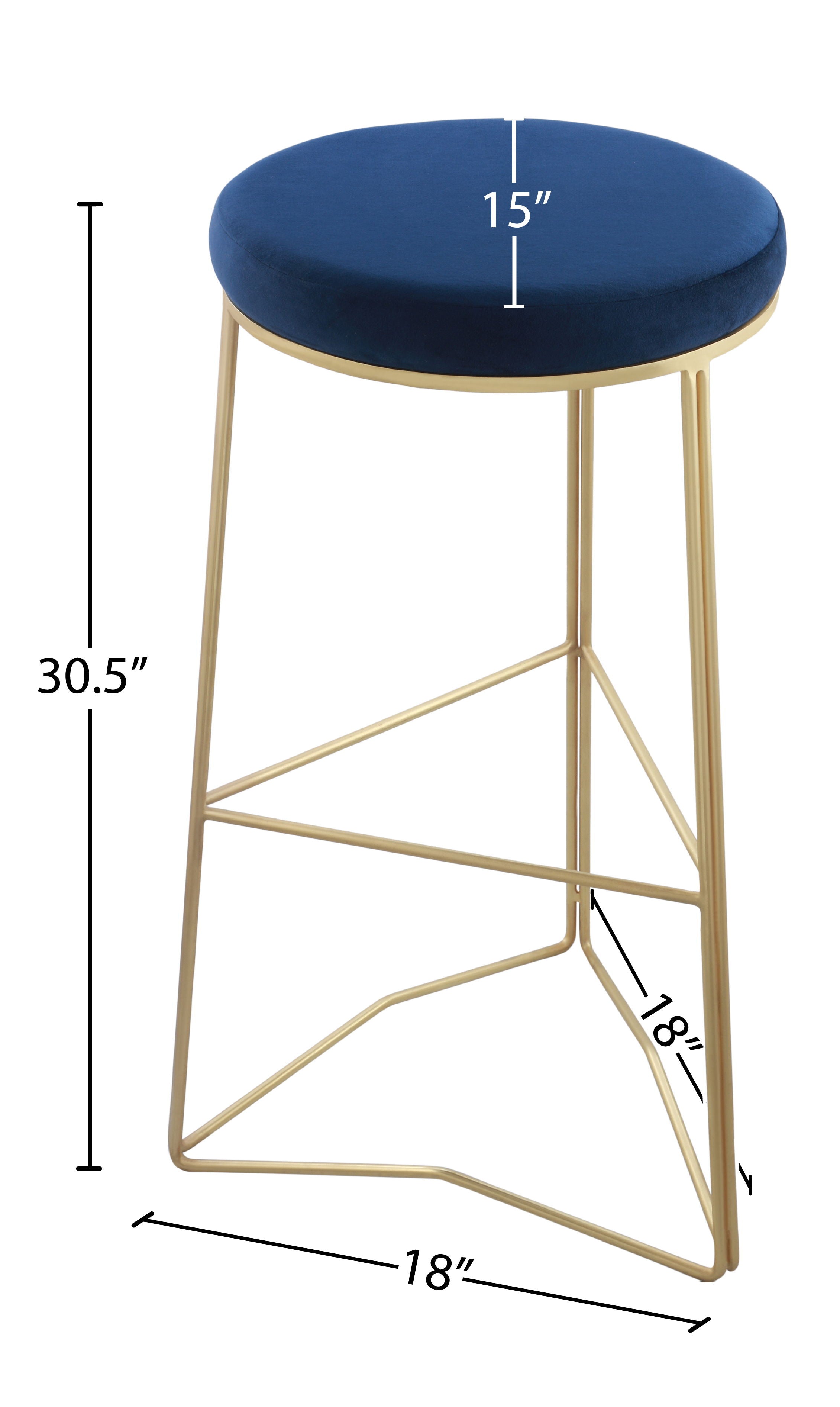 Tres - Bar Stool - Premium Bar Height (28"-30") from Meridian Furniture - Just $337.50! Shop now at brett interiors