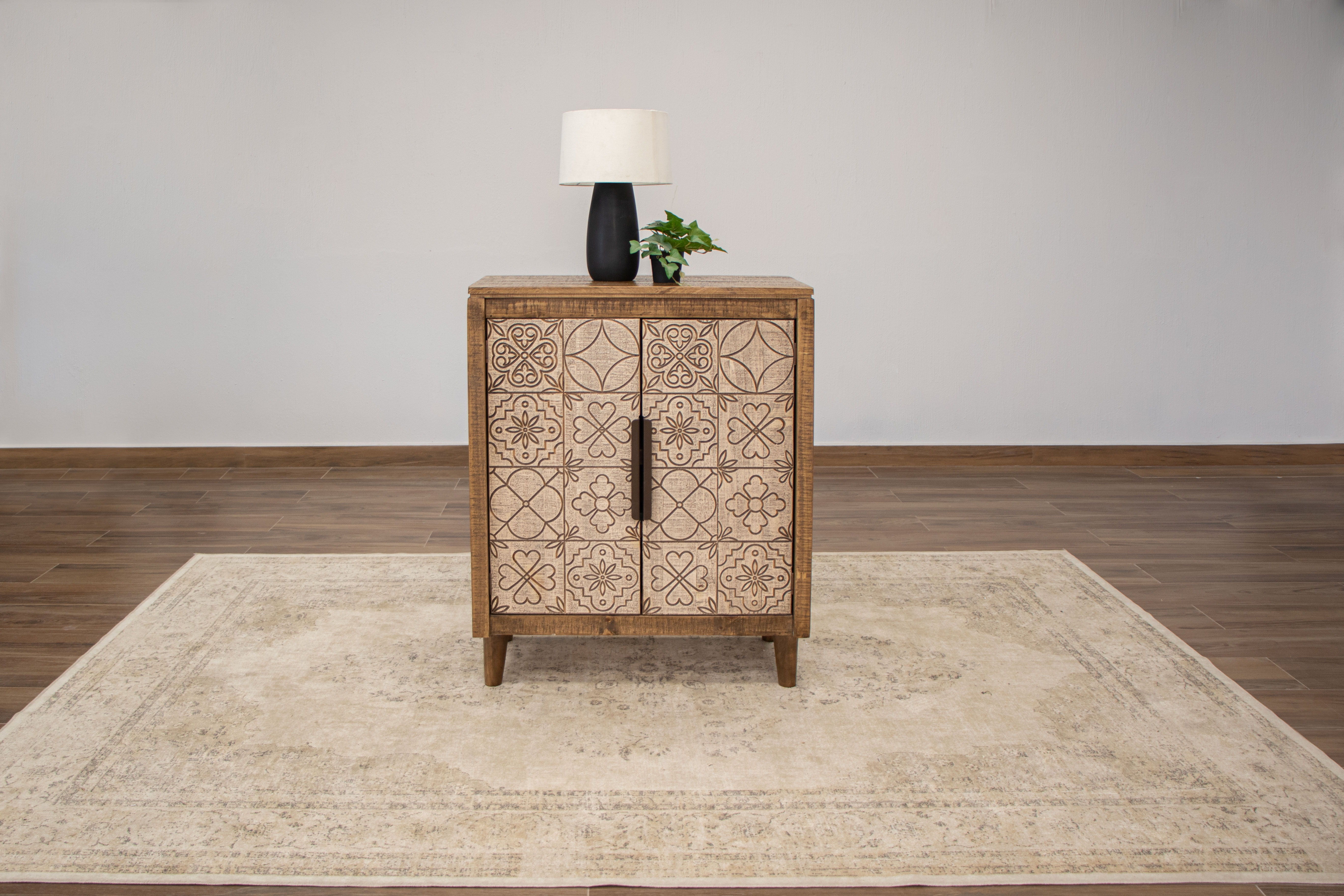 Talavera - Wine Holder - Walnut Brown - Premium Wine Cabinets from International Furniture Direct - Just $747.50! Shop now at brett interiors