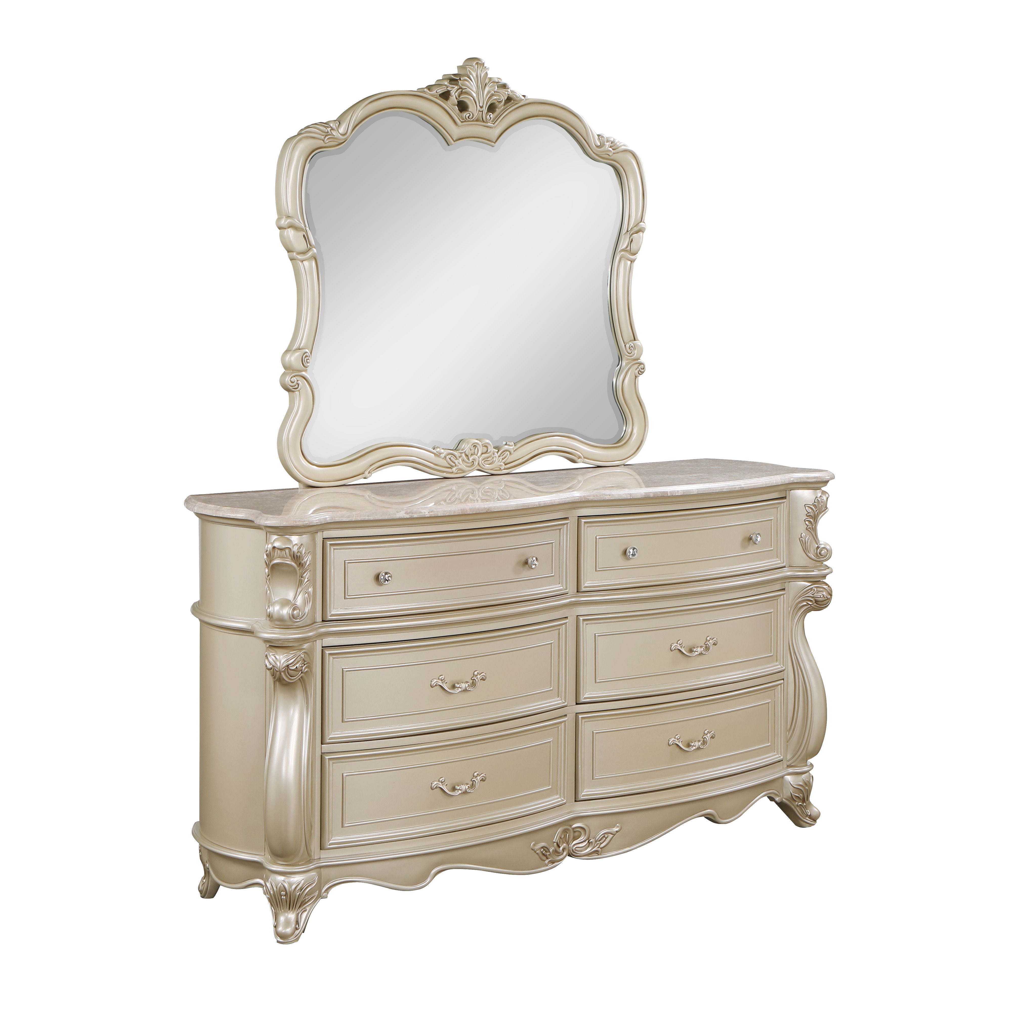 Monique - Mirror - Champagne - Premium Bedroom Mirrors from New Classic - Just $262.50! Shop now at brett interiors