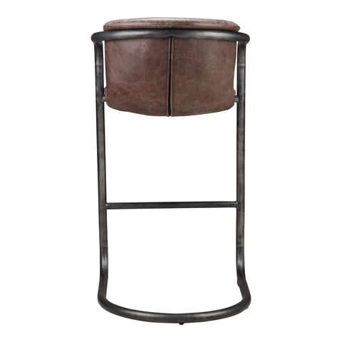 Freeman - Barstool Leather (Set of 2) - Grazed Brown - Premium Stool Sets from Moe's Home Collection - Just $3247.50! Shop now at brett interiors