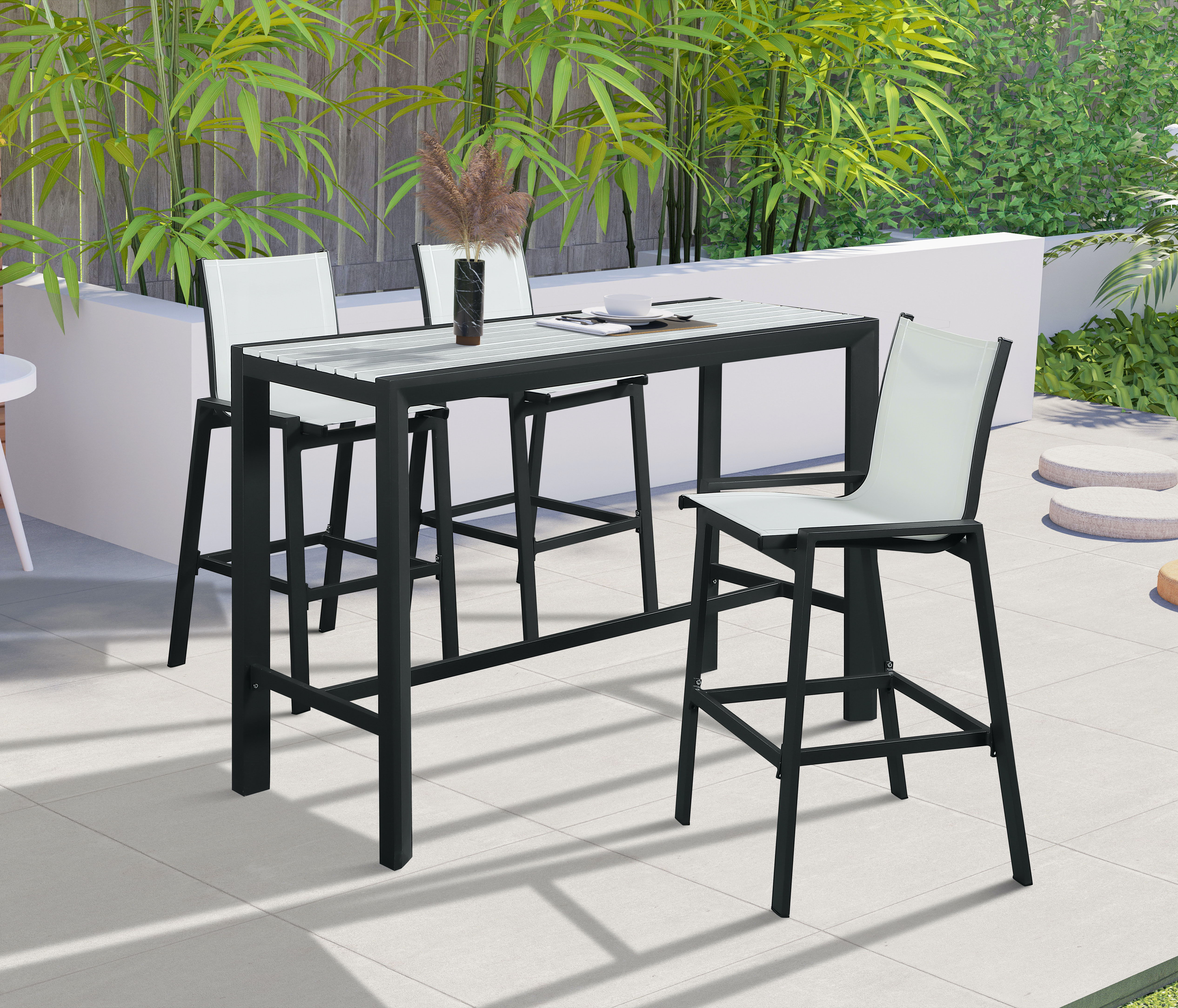 Nizuc - Outdoor Patio Rectangle Bar Table - Premium Bar Tables from Meridian Furniture - Just $1175! Shop now at brett interiors