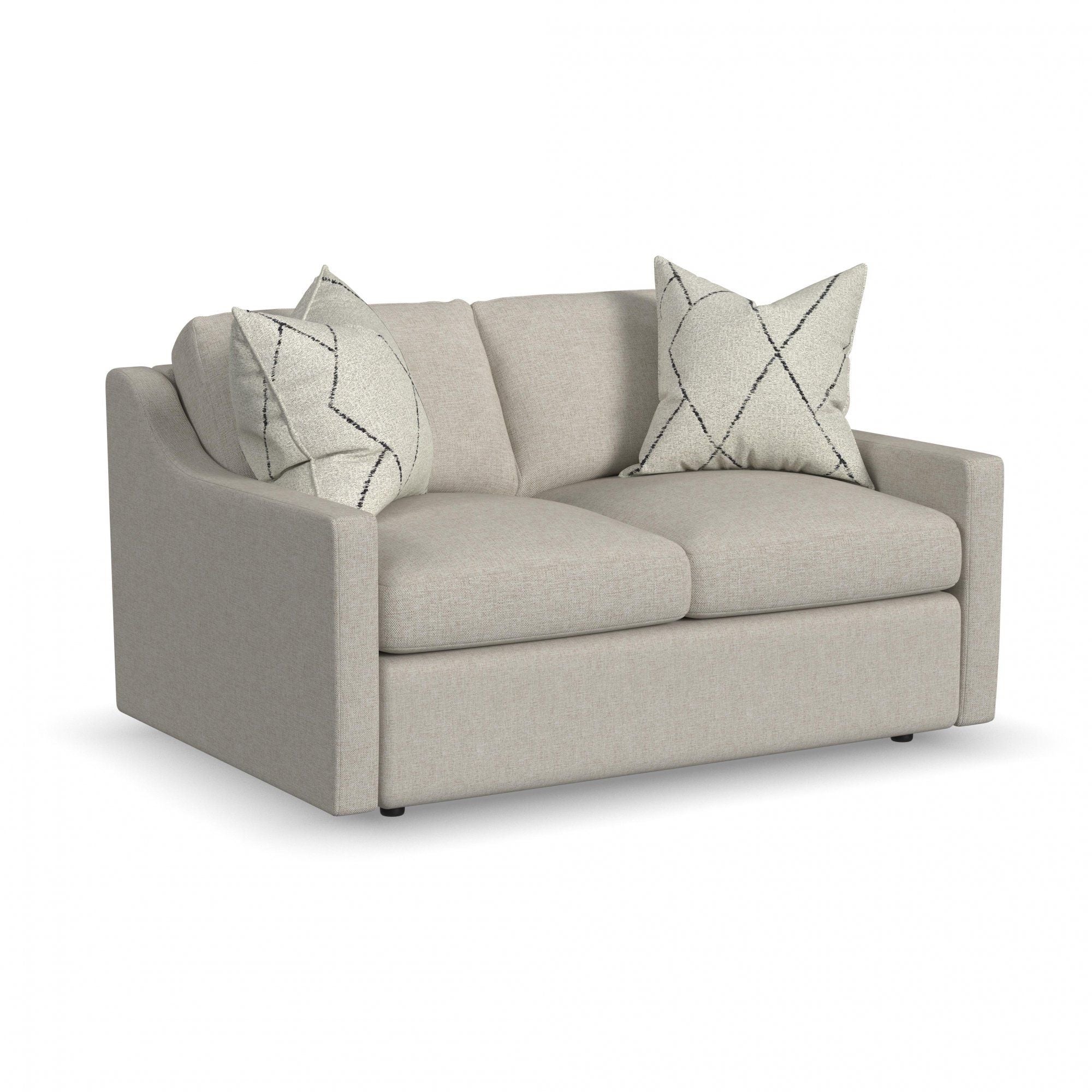 Sky - Upholstered Loveseat - Pearl Silver - Premium Stationary Loveseats from Flexsteel - Just $2000! Shop now at brett interiors