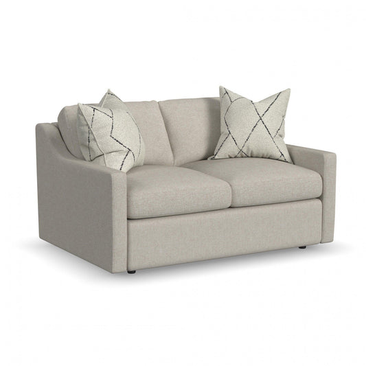 Sky - Upholstered Loveseat - Pearl Silver - Premium Stationary Loveseats from Flexsteel - Just $2000! Shop now at brett interiors