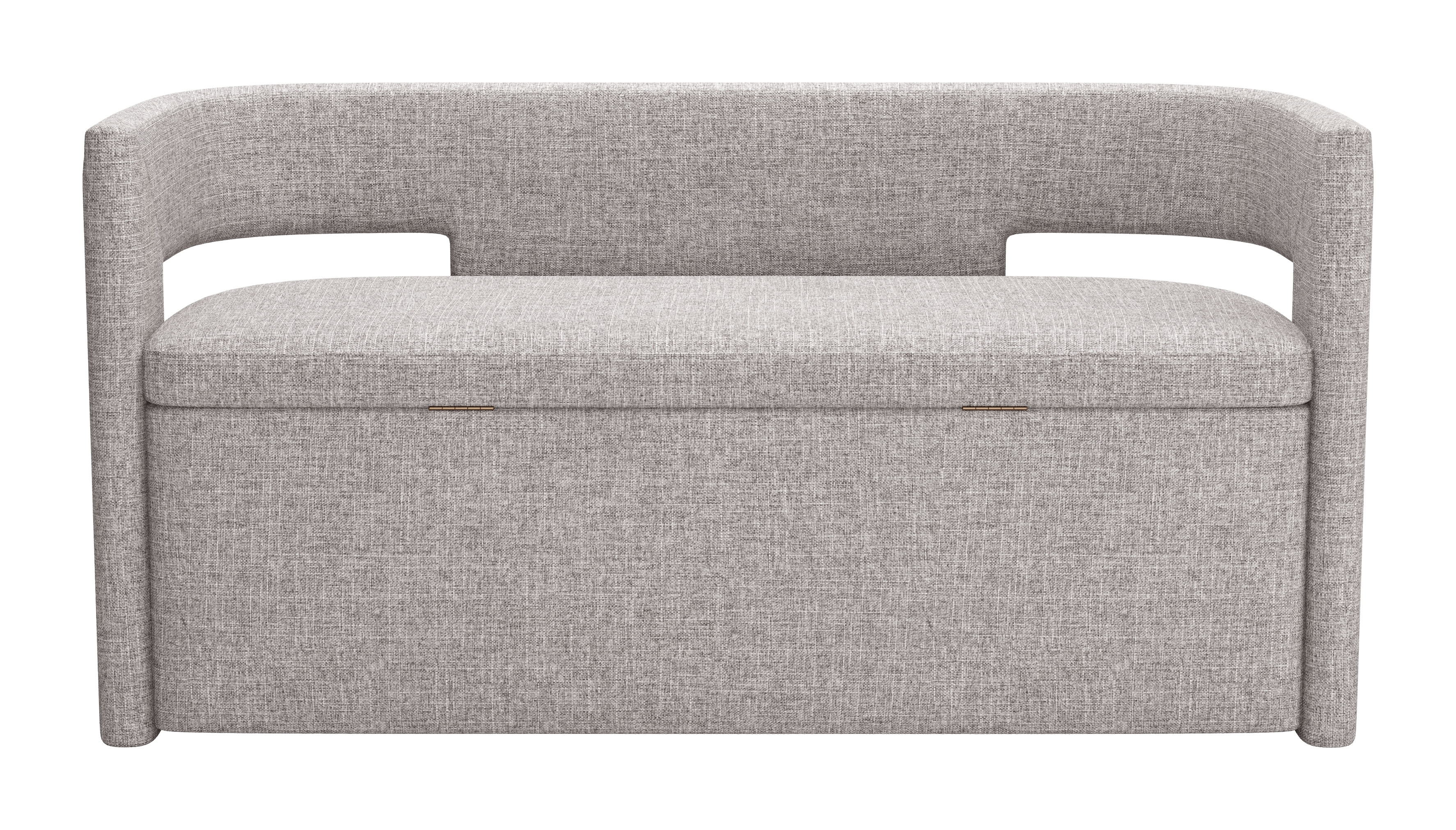 Papua - Storage Bench - Gray - Premium Storage Benches from Zuo Modern - Just $2175! Shop now at brett interiors