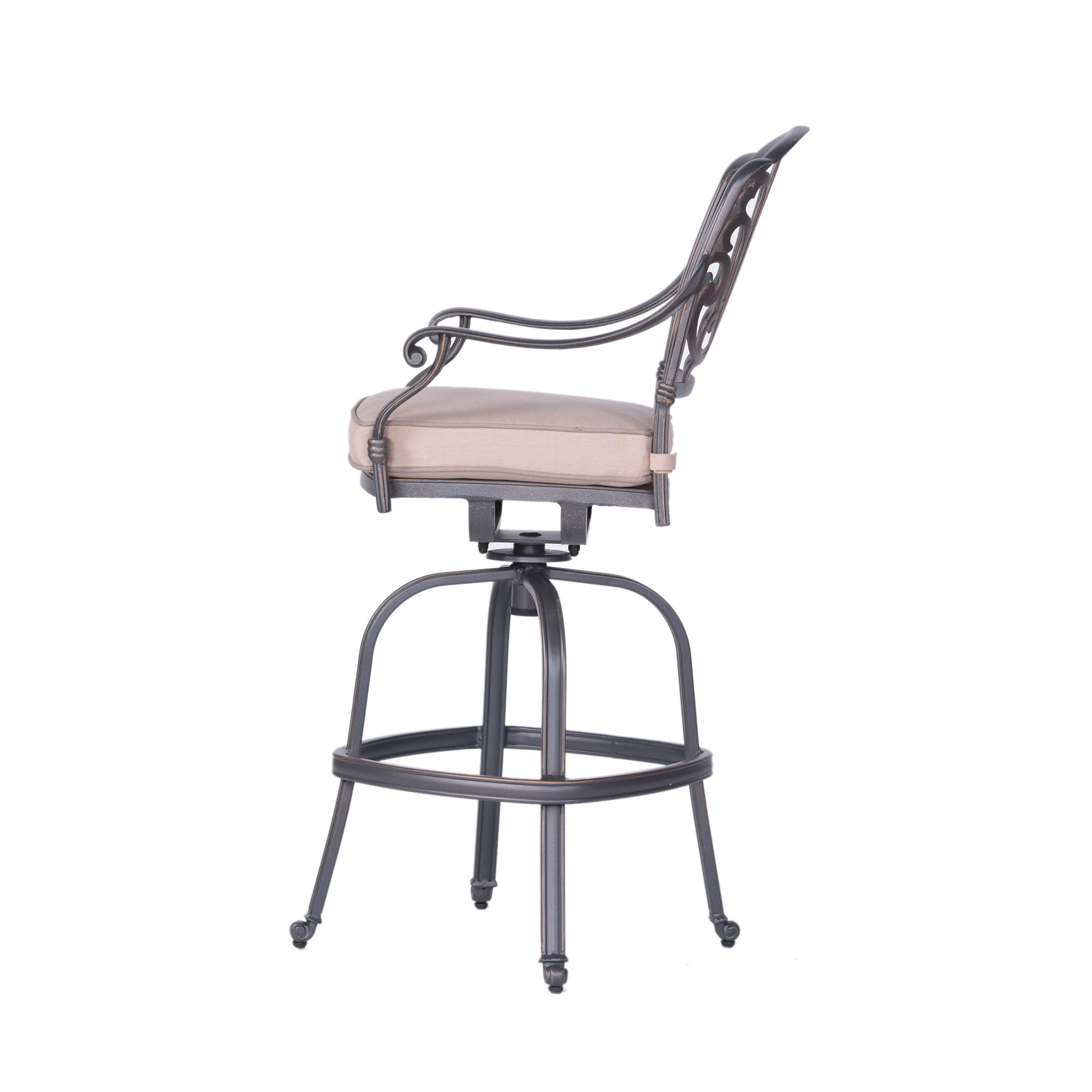 Patio Outdoor Aluminum Swivel Bar Stool With Cushion (Set of 2) - Premium Chair Sets from Gather Craft - Just $1004! Shop now at brett interiors