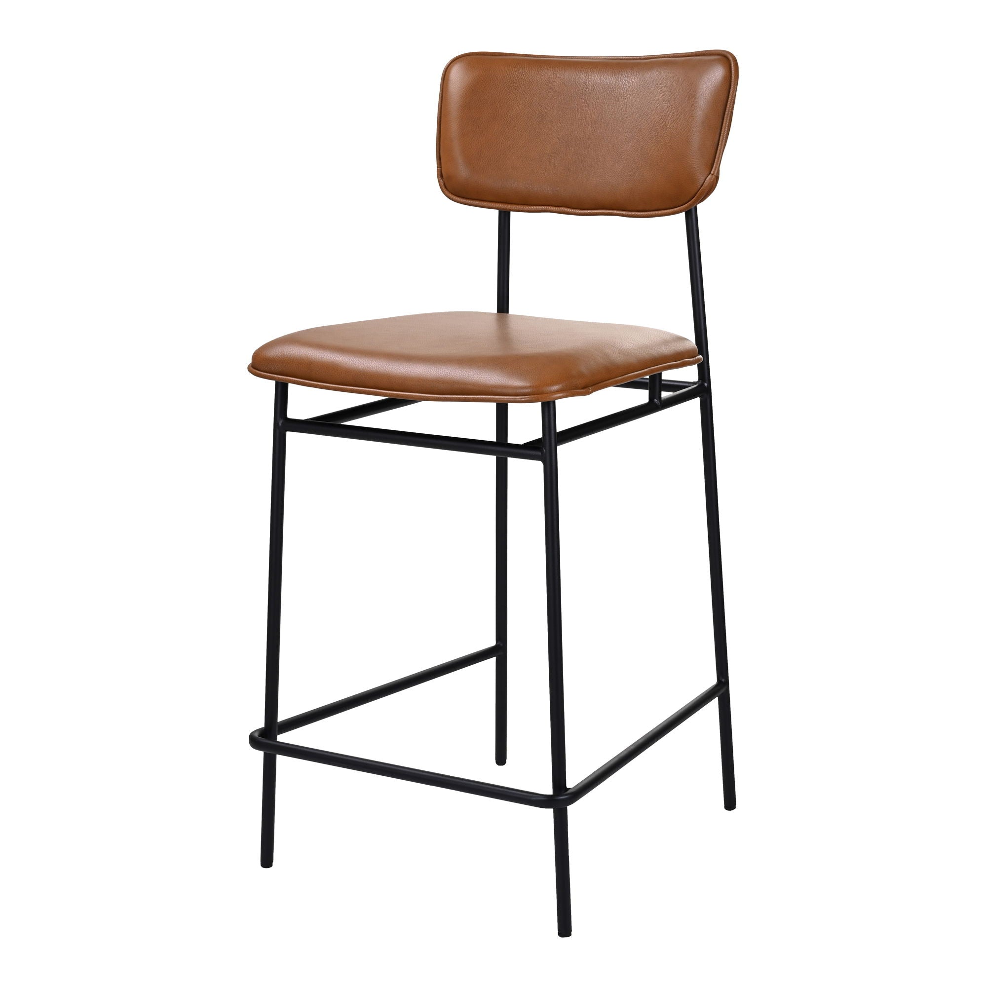 Sailor - Counter Stool - Dark Brown - Leather - Premium Counter Height (24"-27") from Moe's Home Collection - Just $1072.50! Shop now at brett interiors