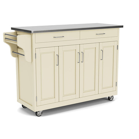 Create-A-Cart - 4 Doors Kitchen Cart - Steel Top - Premium Islands & Carts from Homestyles - Just $1707.48! Shop now at brett interiors