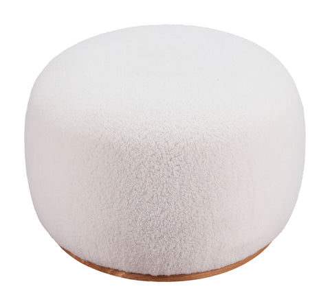 Amber / Azua - Oval Ottoman - Cream - Premium Upholstered Ottomans from Zuo Modern - Just $850! Shop now at brett interiors