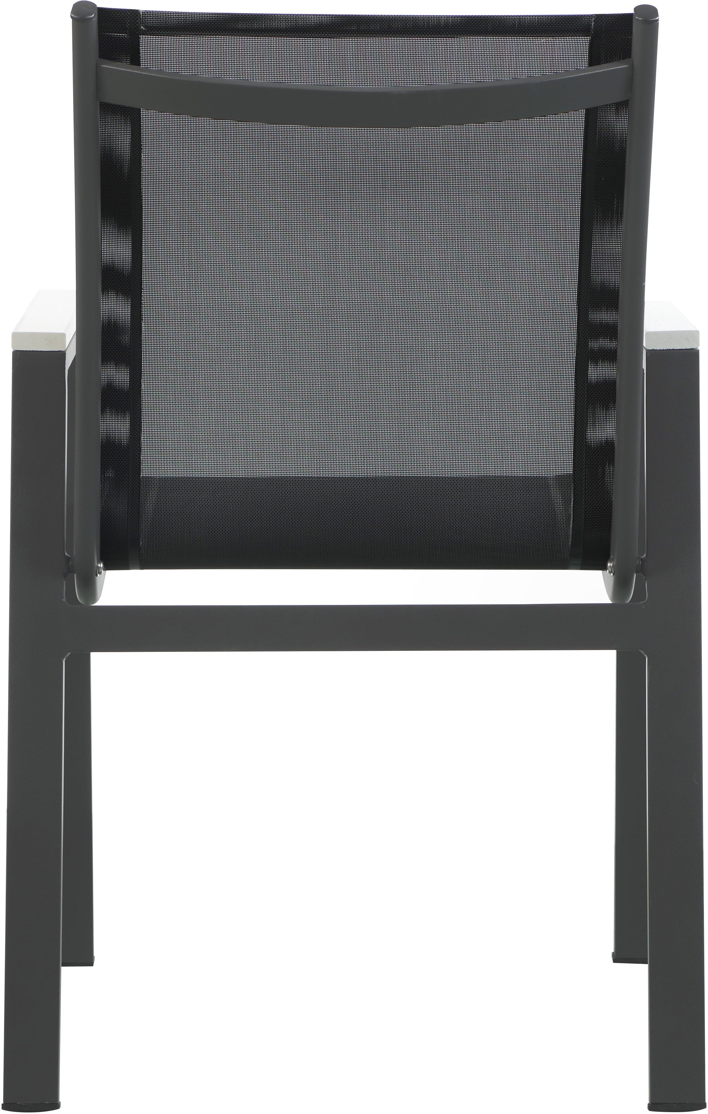 Nizuc - Outdoor Patio Dining Arm Chair (Set of 2) - Black - Premium Chair Sets from Meridian Furniture - Just $800! Shop now at brett interiors