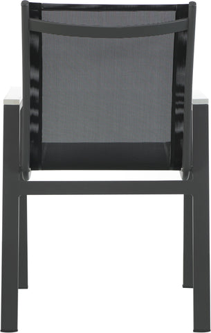 Nizuc - Outdoor Patio Dining Arm Chair (Set of 2) - Black - Premium Chair Sets from Meridian Furniture - Just $800! Shop now at brett interiors