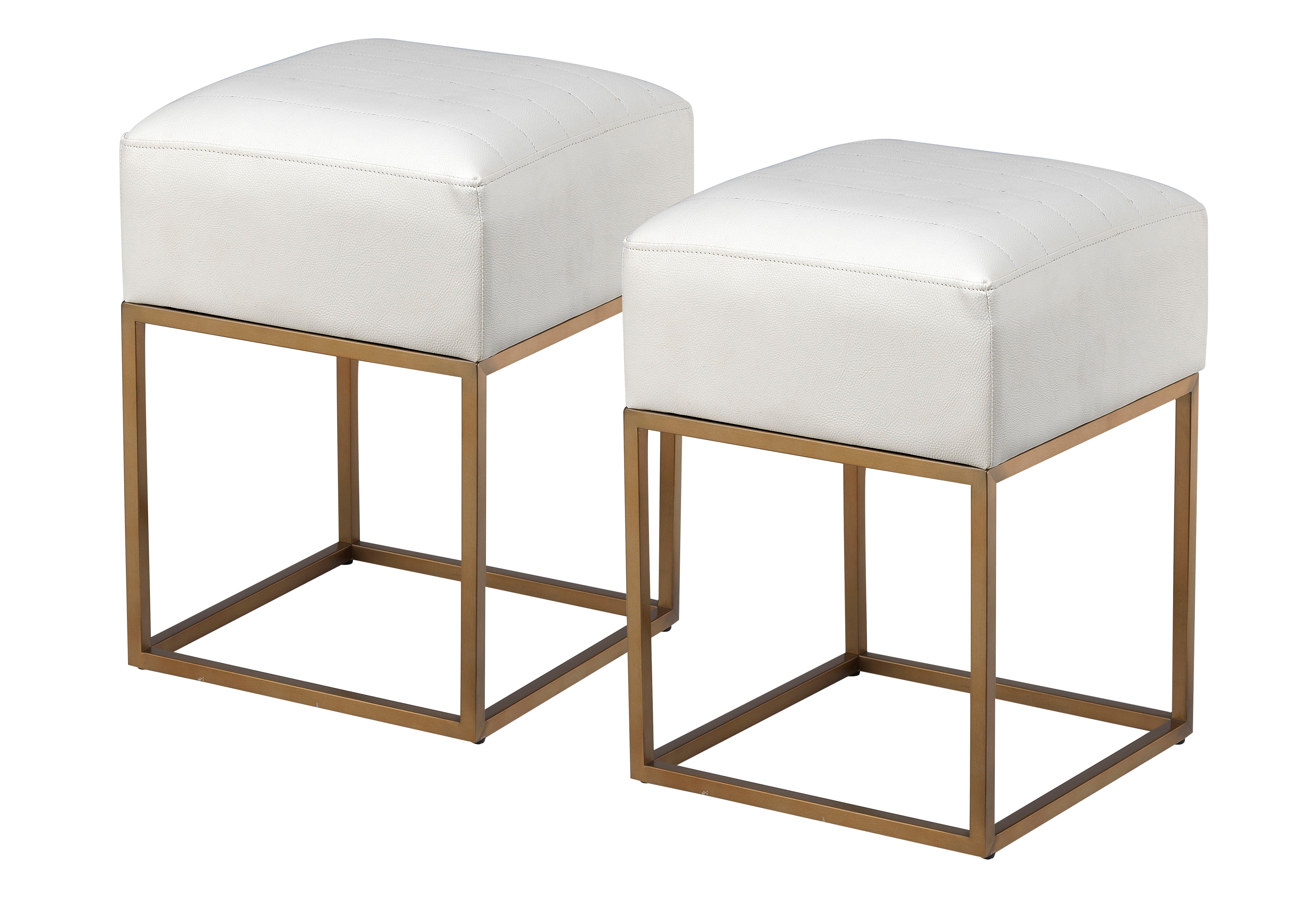 Walsh - Accent Stools (Set of 2) - Avalon Gold - Premium Stool Sets from Coast2Coast Home - Just $1320! Shop now at brett interiors