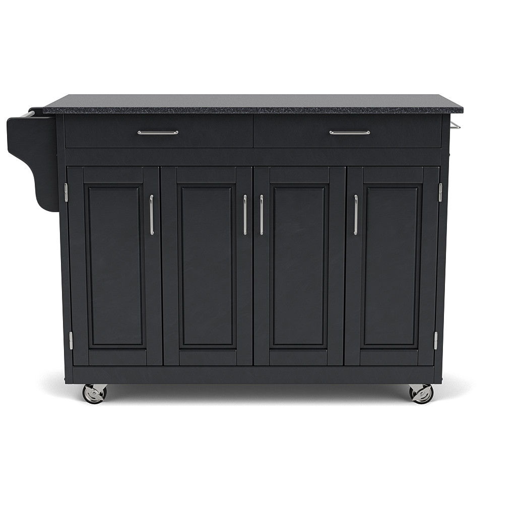 Create-A-Cart - 4 Doors Kitchen Cart - Black Granite Top - Premium Islands & Carts from Homestyles - Just $1912.48! Shop now at brett interiors