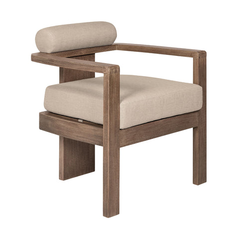 Relic - Outdoor Patio Dining Chair - Weathered Eucalyptus / Taupe - Premium Side Chairs from Armen Living - Just $787.50! Shop now at brett interiors