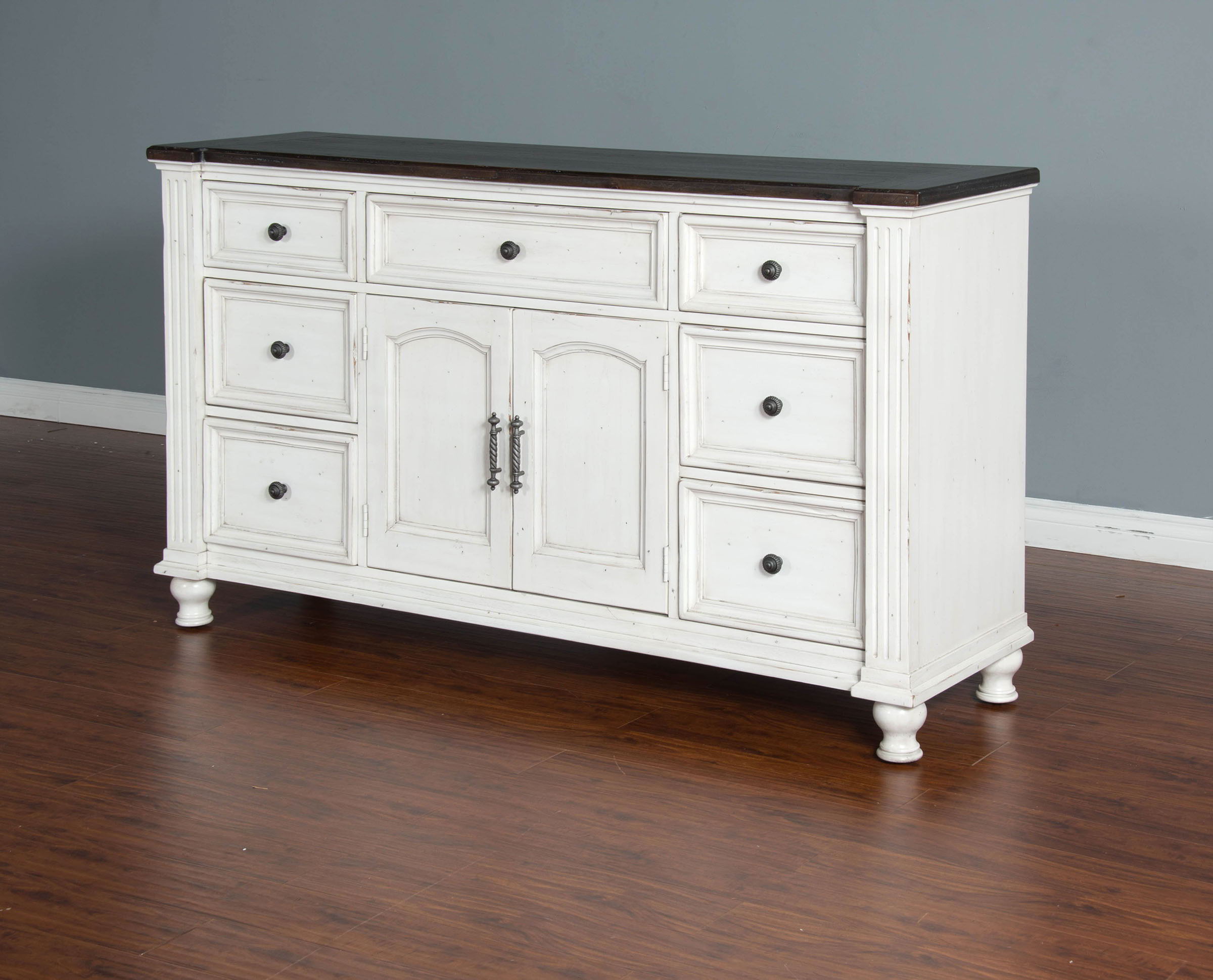 Carriage House - Dresser - White / Dark Brown - Premium Dressers from Sunny Designs - Just $1325! Shop now at brett interiors