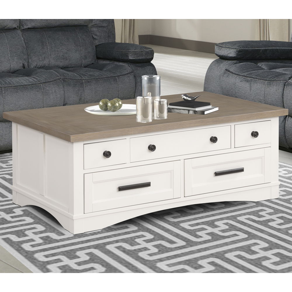 Americana Modern - Cocktail Table with Lift Top - Cotton - Premium Cocktail Tables from Parker House - Just $822.50! Shop now at brett interiors