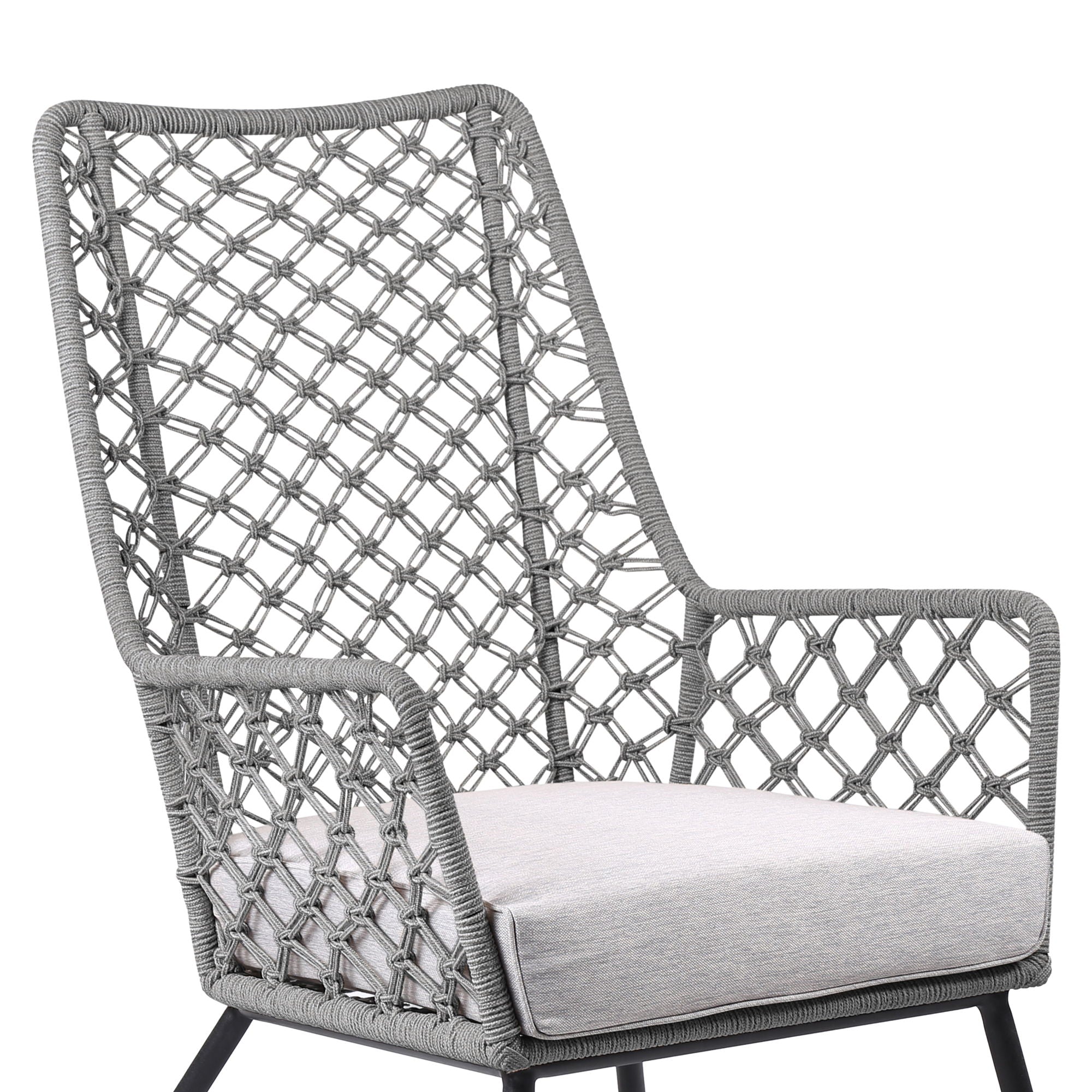 Marco - Indoor / Outdoor Steel Lounge Chair - Premium Arm Chairs from Armen Living - Just $697.50! Shop now at brett interiors