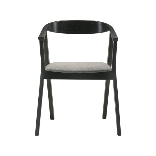 Santana - Wood Dining Chair (Set of 2) - Black / Charcoal - Premium Chair Sets from Armen Living - Just $365! Shop now at brett interiors