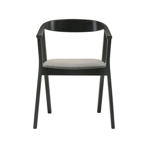 Santana - Wood Dining Chair (Set of 2) - Black / Charcoal - Premium Chair Sets from Armen Living - Just $365! Shop now at brett interiors