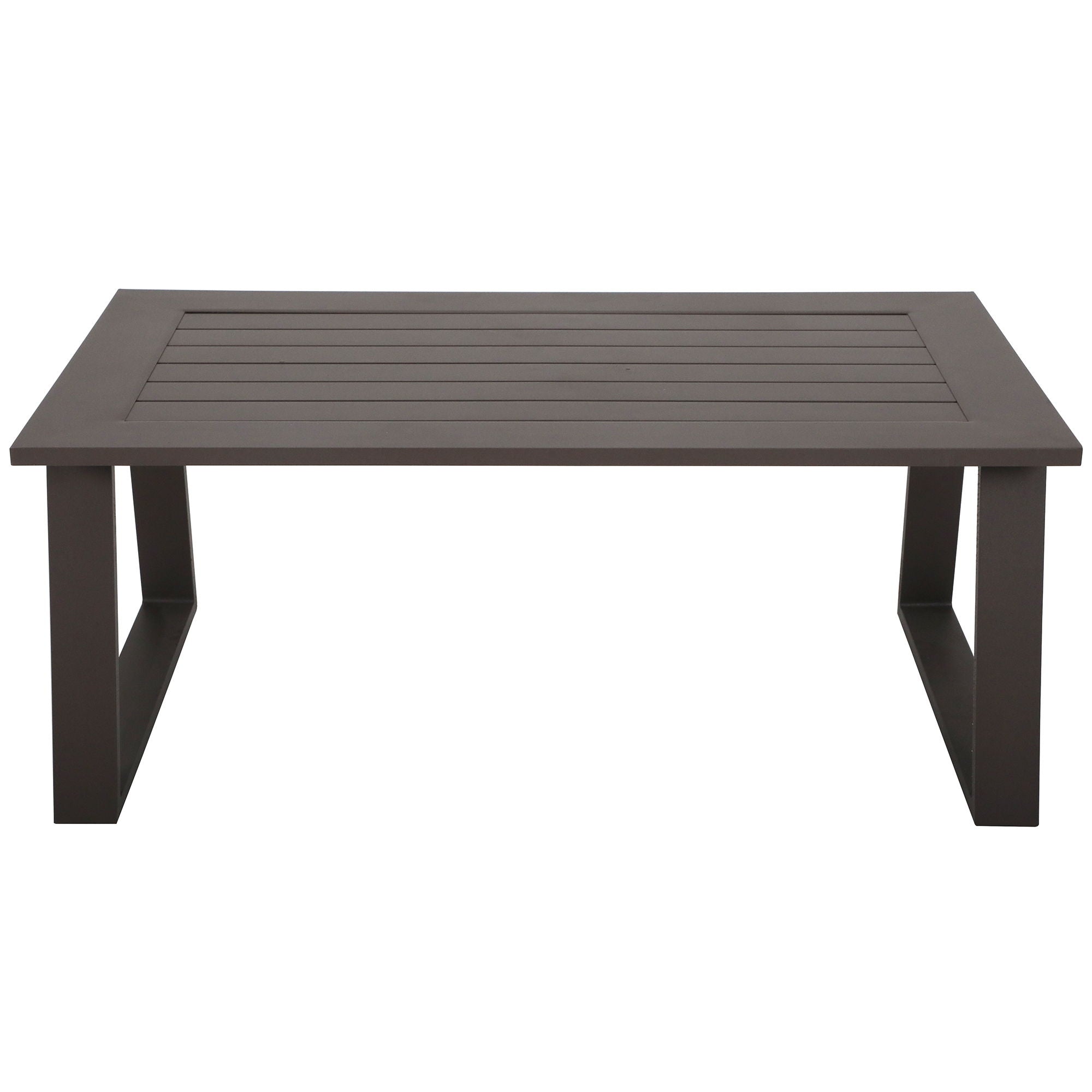 Colorado - Outdoor Patio Furniture - Brown Cast Aluminum Modern Rectangular Coffee Table - Brown - Premium Coffee Tables from Gather Craft - Just $297! Shop now at brett interiors