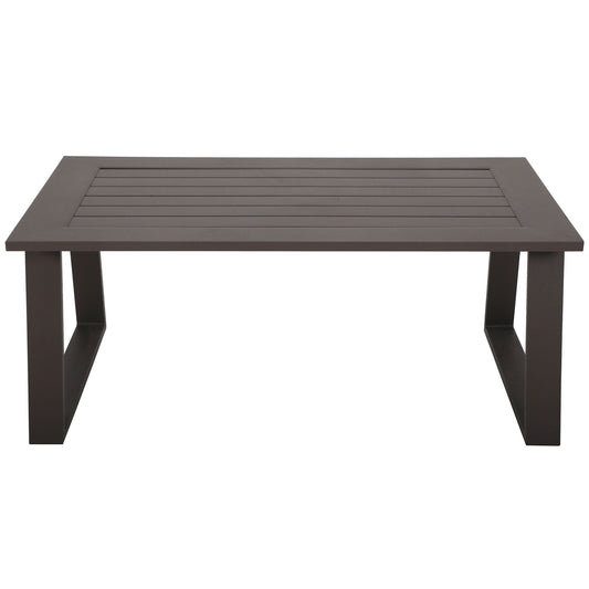 Colorado - Outdoor Patio Furniture - Brown Cast Aluminum Modern Rectangular Coffee Table - Brown - Premium Coffee Tables from Gather Craft - Just $297! Shop now at brett interiors